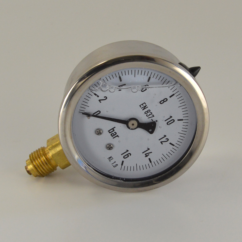 Manometr 0 - 16 bar s glycerinem P300 63 mm závit G1/4" spodní vývod