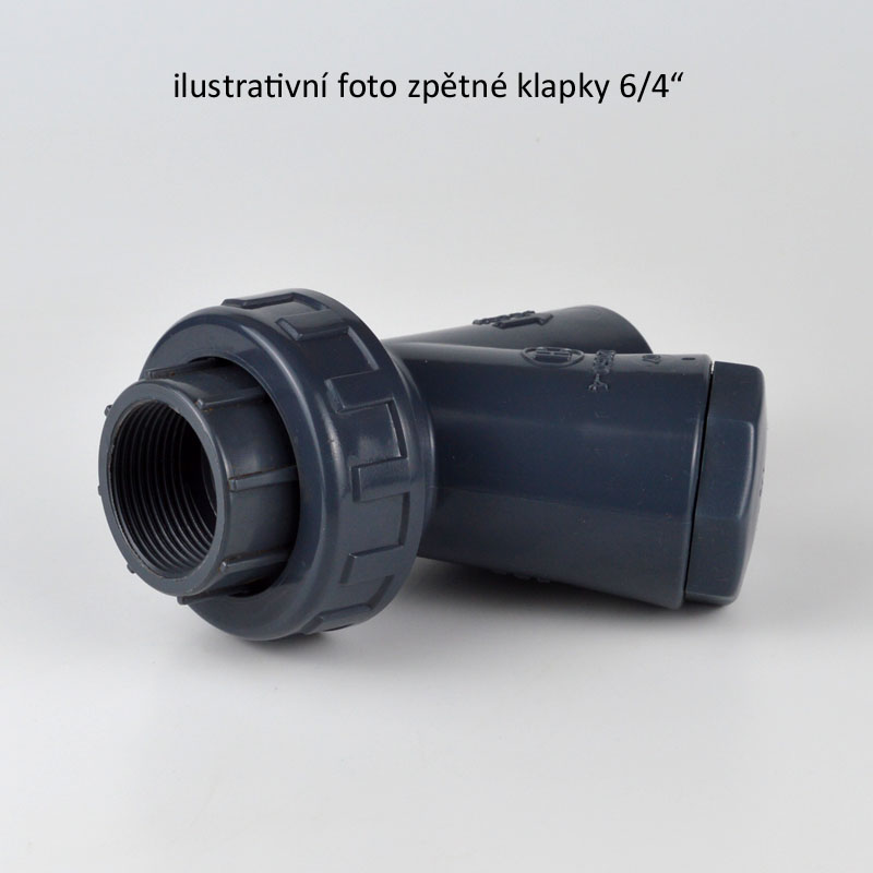 Zpětná klapka s kuličkou a odbočkou plastová s 5/4" závity