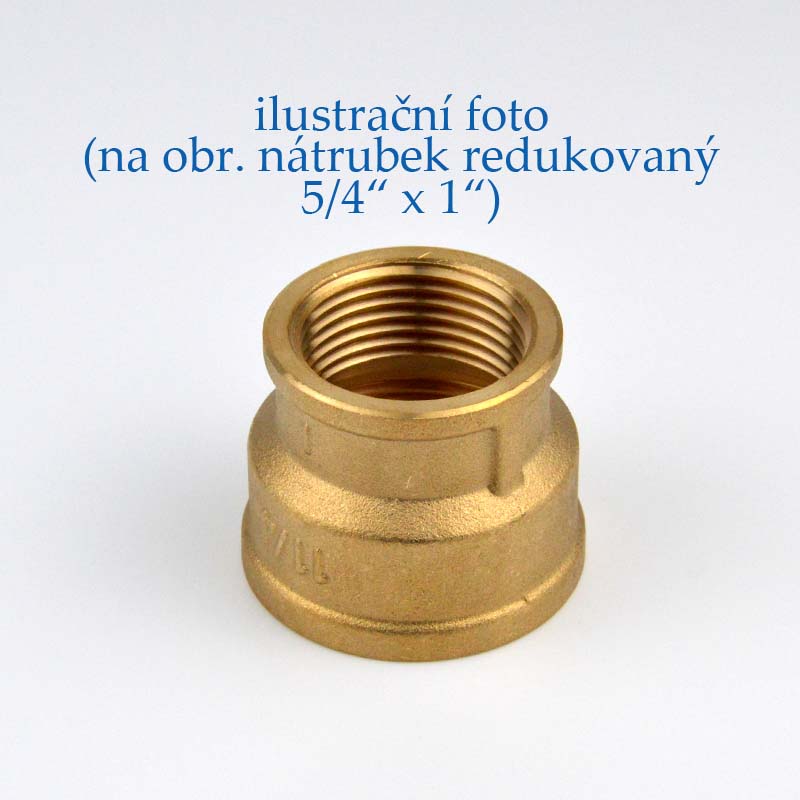 Nátrubek redukovaný 1" x 1/2" mosazný