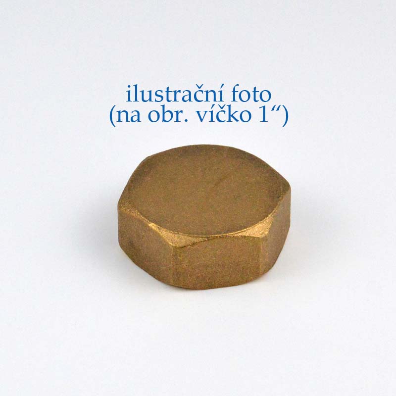 Víčko 1/8" mosazné