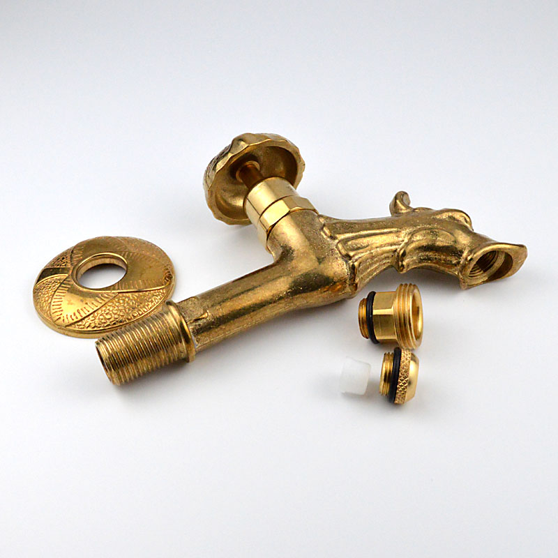 Zahradní ozdobný ventil dračí hlava s kolečkem 1/2"