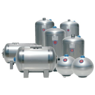 Nerezová tlaková nádoba HIM 50 l - ležatá s vakem